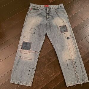 OZOC patchwork baggy jeans 40/33 vintage